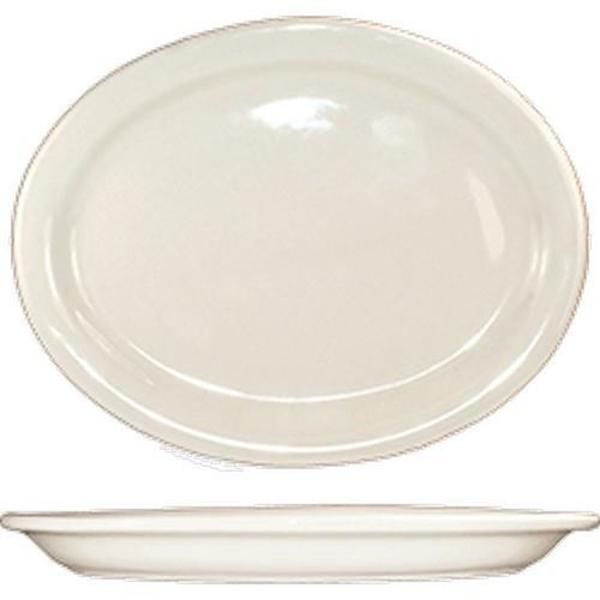 International Tableware 9 3/4 in x 7 Plate With Narrow Rim, PK24 VA-12